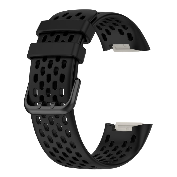 Monochromatic Silica Gel Breathable Strap, For Fitbit Charge 5