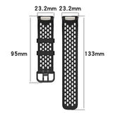 Monochromatic Silica Gel Breathable Strap, For Fitbit Charge 5