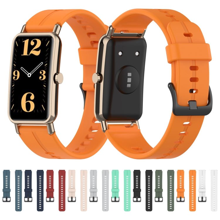 Solid Silicone Soft Strap, For Huawei Watch Fit mini