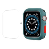 ENKAY TPU Case + Full Coverage PET Screen Protector, For Apple Watch Series 8 / 7 41mm, For Apple Watch Series 8 / 7 45mm
