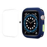 ENKAY TPU Case + Full Coverage PET Screen Protector, For Apple Watch Series 8 / 7 41mm, For Apple Watch Series 8 / 7 45mm