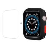 ENKAY TPU Case + Full Coverage PET Screen Protector, For Apple Watch Series 8 / 7 41mm, For Apple Watch Series 8 / 7 45mm