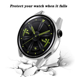 Tempered Glass Film Oil Spray Matte PC Case, For Huawei GT3 42mm, For Huawei GT3 46mm