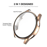 ENKAY Full Coverage PC Frame + Tempered Glass Protector Composite Case