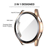 For Huawei Watch GT 3 46mm ENKAY PC Frame + Tempered Glass Protector Case With Scale