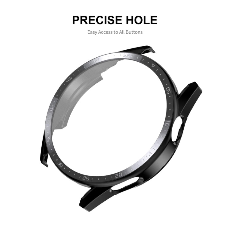 For Huawei Watch GT 3 46mm ENKAY Matte PC Frame + Tempered Glass Protector Case With Scale
