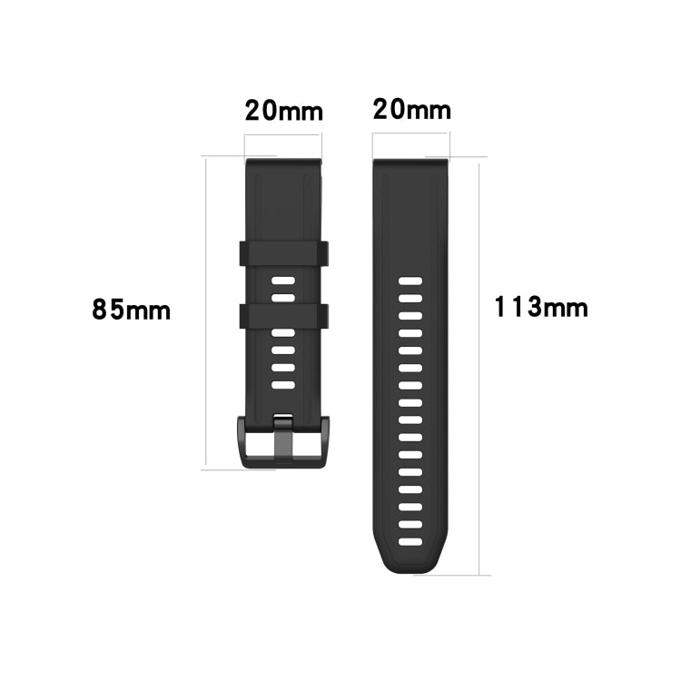 Silicone Sports Pure Color Strap, For Garmin Fenix 5S, For Garmin Fenix 5S Plus