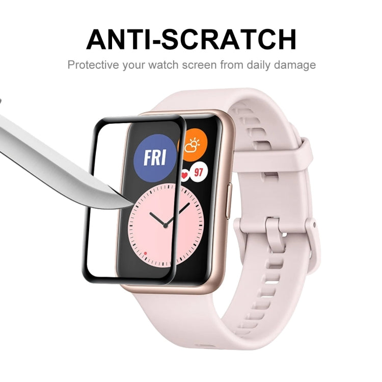 ENKAY 3D Full Coverage Soft PC Edge + PMMA HD Screen Protector Film For Huawei Watch Fit, 1 PC, 2 PCS