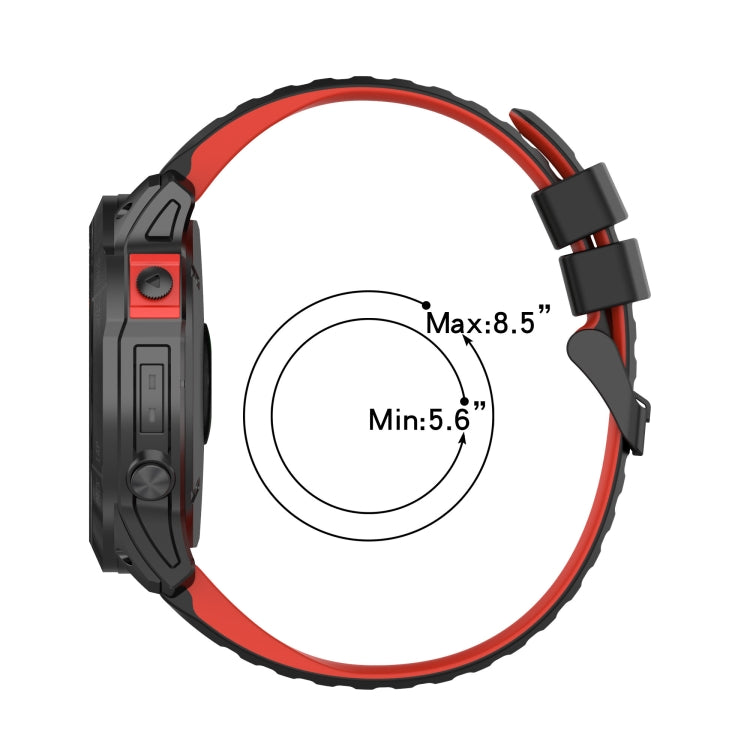 22mm Silicone Mixing Color Watch Strap, For Garmin Forerunner 945, For Garmin Instinct