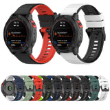22mm Silicone Mixing Color Watch Strap, For Garmin Forerunner 945, For Garmin Instinct
