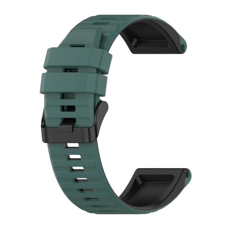22mm Silicone Mixing Color Watch Strap, For Garmin Forerunner 945, For Garmin Instinct