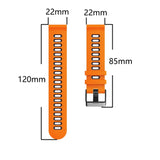 22mm Mixed-Color Silicone Strap, For Samsung Galaxy Watch 3 45mm, For Samsung Galaxy Watch 46mm