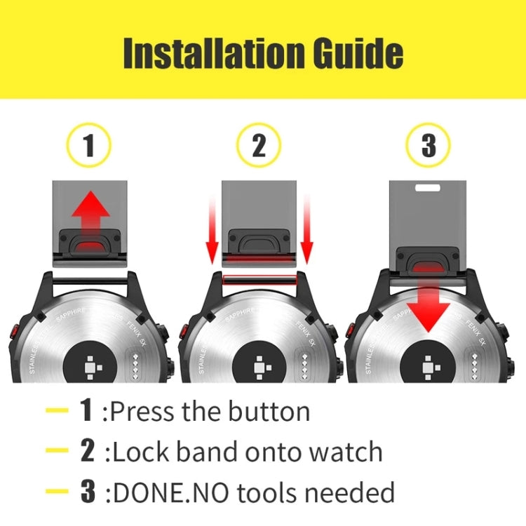 22mm Silicone Sport Pure Color Strap, For Garmin Instinct