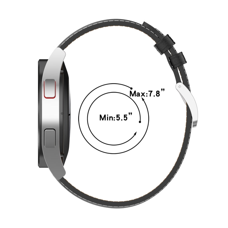 Embossed Genuine Leather Watch Strap, For Garmin Vivomove, For Garmin Move Style, For Garmin Move Luxe