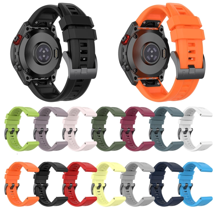 22mm Silicone Solid Color Watch Band, For Garmin Fenix 7, For Garmin Descent G1, For Garmin EPIX Gen2