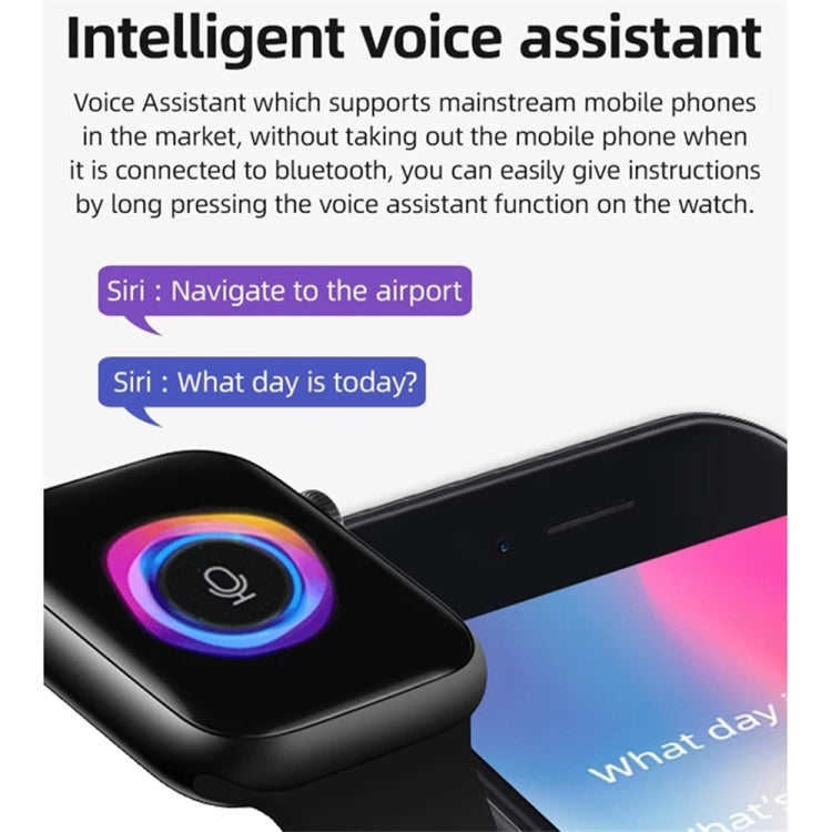 T500 Plus 1.54 inch Color Screen Smart Watch,Support Heart Rate Monitoring/Blood Pressure Monitoring