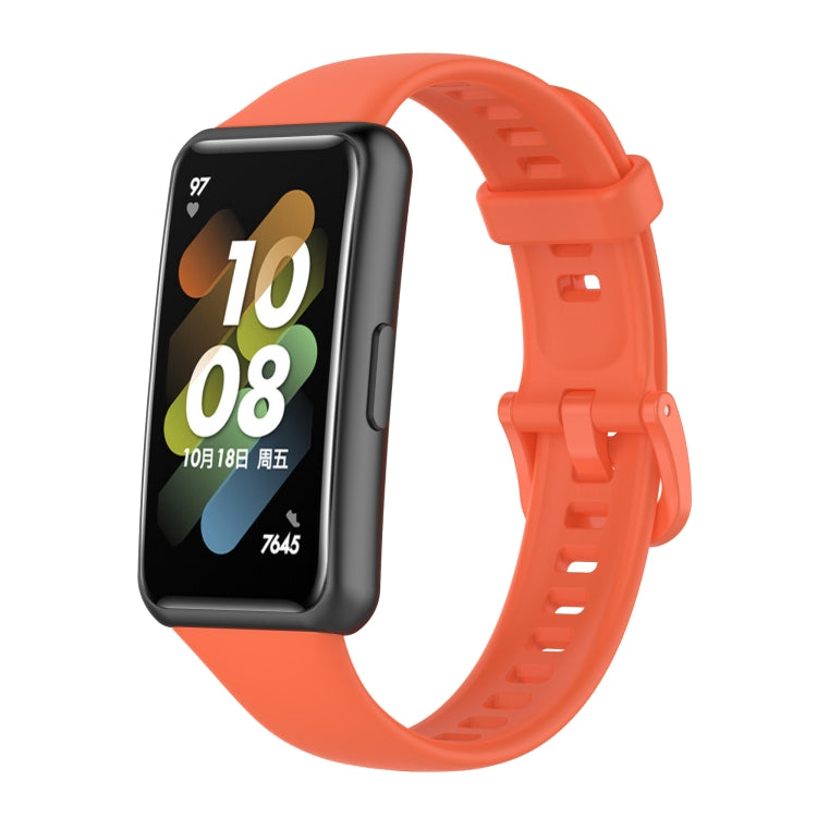 Solid Color Silicone Watch Band, For Huawei Band 7