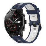22mm Vertical Pattern Two-Color Silicone Watch Band, For Amazfit 2 Stratos, For Amazfit Z