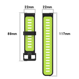 22mm Vertical Pattern Two-Color Silicone Watch Band, For Amazfit 2 Stratos, For Amazfit Z