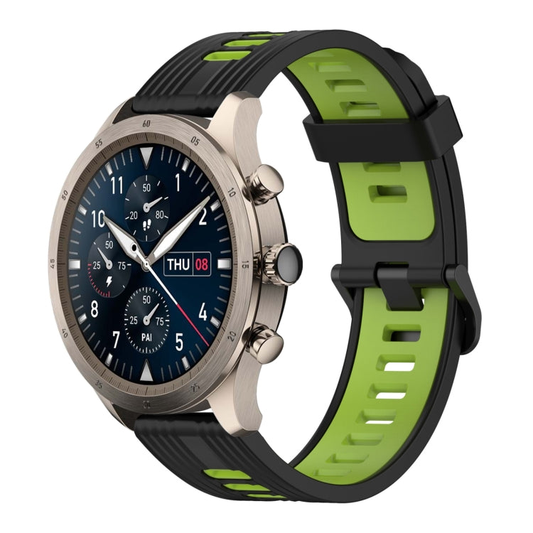 22mm Vertical Pattern Two-Color Silicone Watch Band, For Amazfit 2 Stratos, For Amazfit Z