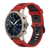 22mm Vertical Pattern Two-Color Silicone Watch Band, For Amazfit 2 Stratos, For Amazfit Z