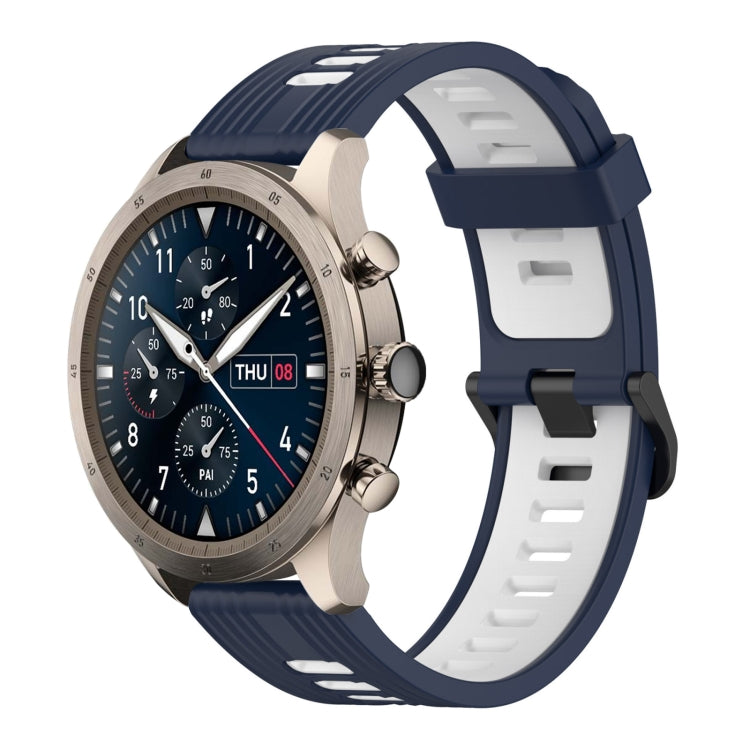 22mm Vertical Pattern Two-Color Silicone Watch Band, For Amazfit 2 Stratos, For Amazfit Z