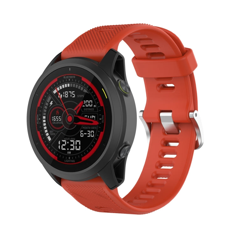 22mm Twill Solid Color Silicone Watch Band, For Garmin Forerunner 745