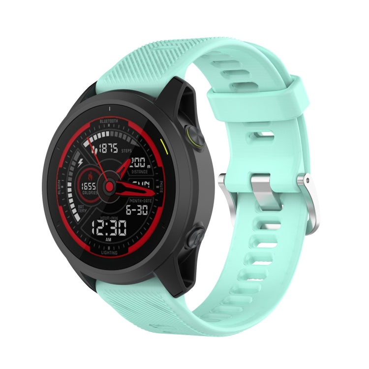 22mm Twill Solid Color Silicone Watch Band, For Garmin Forerunner 745