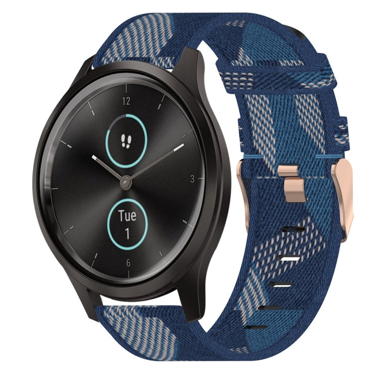 20mm Nylon Woven Watch Band, For Garmin Garminmove Style, For Garmin Vivomove, For Garmin Vivomove HR Sport, For Garmin Vivoactive 3, For Garmin Vivoactive3 Music, For Garmin Forerunner 245