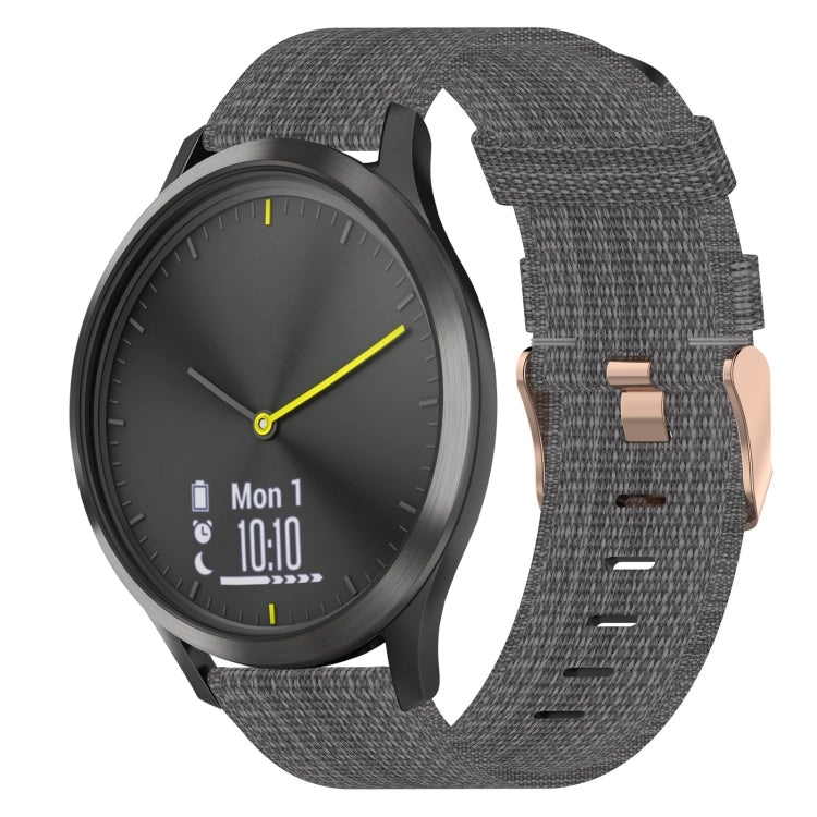 20mm Nylon Woven Watch Band, For Garmin Garminmove Style, For Garmin Vivomove, For Garmin Vivomove HR Sport, For Garmin Vivoactive 3, For Garmin Vivoactive3 Music, For Garmin Forerunner 245