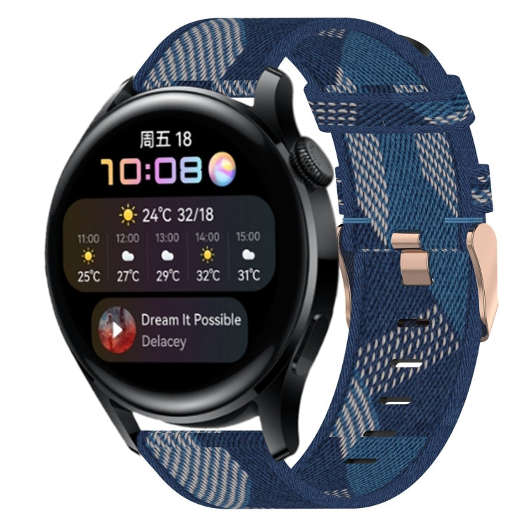 22mm Nylon Woven Watch Band, For Huawei Watch GT3 Pro 46mm, For Huawei Watch GT3 46mm, For Huawei Watch GT Runner, For Huawei Watch 3, For Huawei Watch 3 Pro, For Huawei GT2 Pro