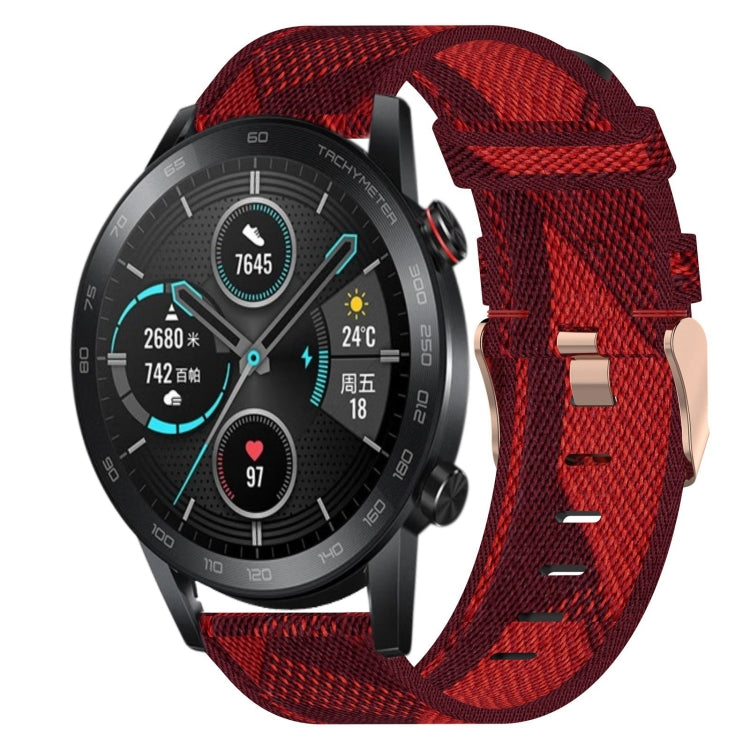20mm Nylon Woven Watch Band, For Huawei Watch GT3 Pro 43mm, For Huawei Watch GT3 42mm, For Huawei Watch GT2 42mm, For Huawei Watch 2, For Honor Watch ES, For Honor MagicWatch2 42mm