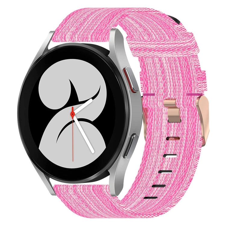 20mm Nylon Woven Watch Band, For Samsung Galaxy Watch 4 40mm, For Samsung Galaxy Watch 4 44mm, For Samsung Galaxy Watch 4 Classic 42mm, For Samsung Galaxy Watch 4 Classic 46mm, For Samsung Galaxy Watch 3 41mm, For Samsung Galaxy Watch Active 2 40mm