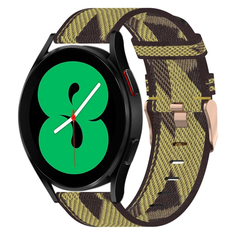 20mm Nylon Woven Watch Band, For Samsung Galaxy Watch 4 40mm, For Samsung Galaxy Watch 4 44mm, For Samsung Galaxy Watch 4 Classic 42mm, For Samsung Galaxy Watch 4 Classic 46mm, For Samsung Galaxy Watch 3 41mm, For Samsung Galaxy Watch Active 2 40mm