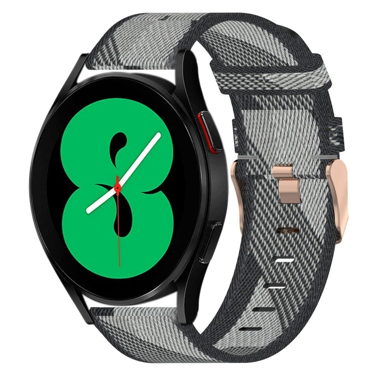 20mm Nylon Woven Watch Band, For Samsung Galaxy Watch 4 40mm, For Samsung Galaxy Watch 4 44mm, For Samsung Galaxy Watch 4 Classic 42mm, For Samsung Galaxy Watch 4 Classic 46mm, For Samsung Galaxy Watch 3 41mm, For Samsung Galaxy Watch Active 2 40mm