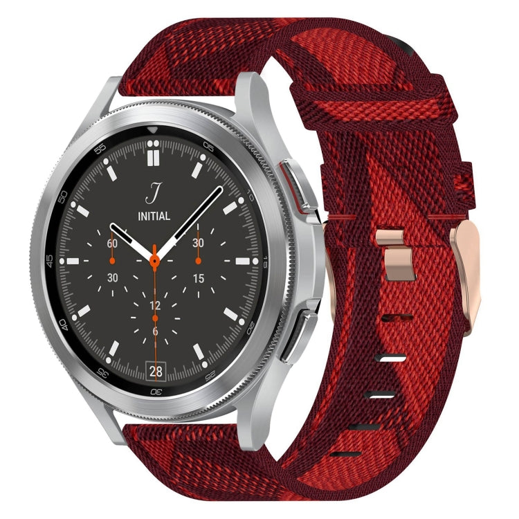 20mm Nylon Woven Watch Band, For Samsung Galaxy Watch 4 40mm, For Samsung Galaxy Watch 4 44mm, For Samsung Galaxy Watch 4 Classic 42mm, For Samsung Galaxy Watch 4 Classic 46mm, For Samsung Galaxy Watch 3 41mm, For Samsung Galaxy Watch Active 2 40mm