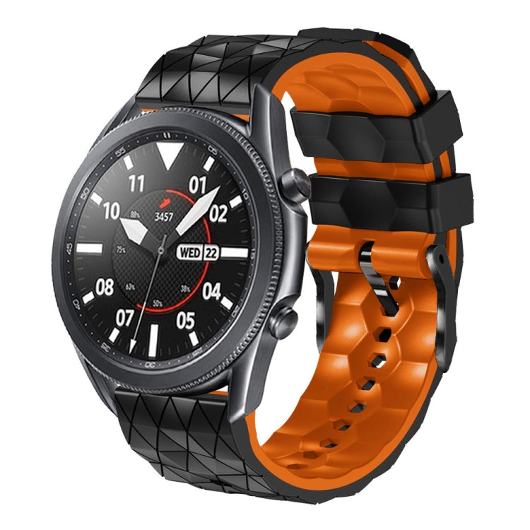 22mm Football Pattern Two-Color Silicone Strap, For Ticwatch Pro 2021