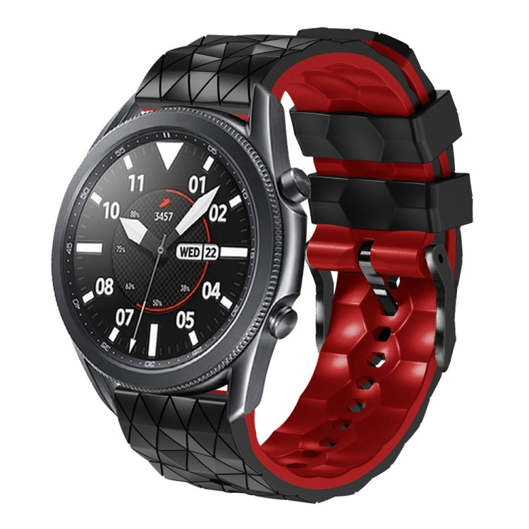 22mm Football Pattern Two-Color Silicone Strap, For Ticwatch Pro 2021