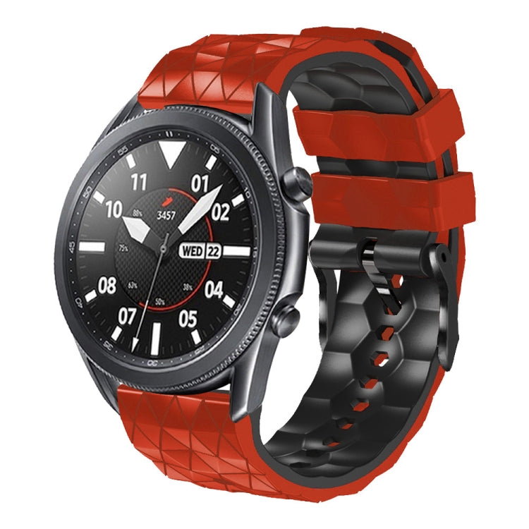 22mm Football Pattern Two-Color Silicone Strap, For Ticwatch Pro 2021