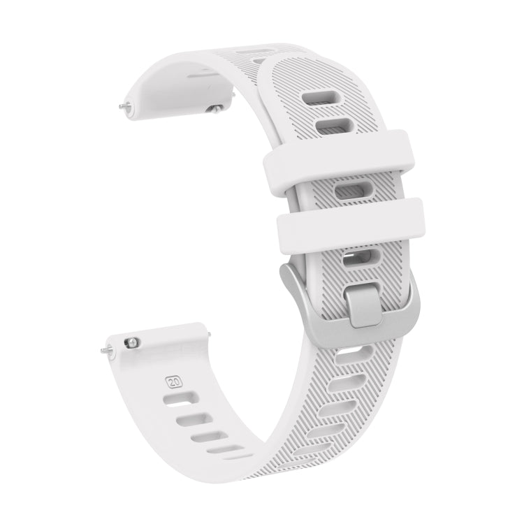 20mm Silicone Twill Watch Band, For Garmin Forerunner 645 Music