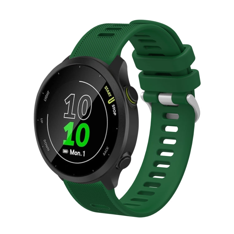 20mm Silicone Twill Watch Band, For Garmin Forerunner 645 Music
