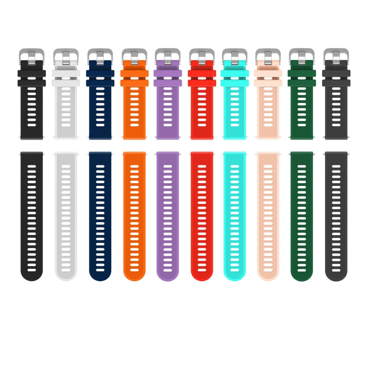 20mm Silicone Twill Watch Band, For Garmin Forerunner 645 Music