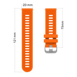 20mm Silicone Twill Watch Band, For Garmin Forerunner 645 Music
