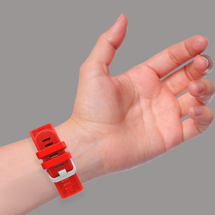 20mm Silicone Twill Watch Band, For Garmin Forerunner 645 Music