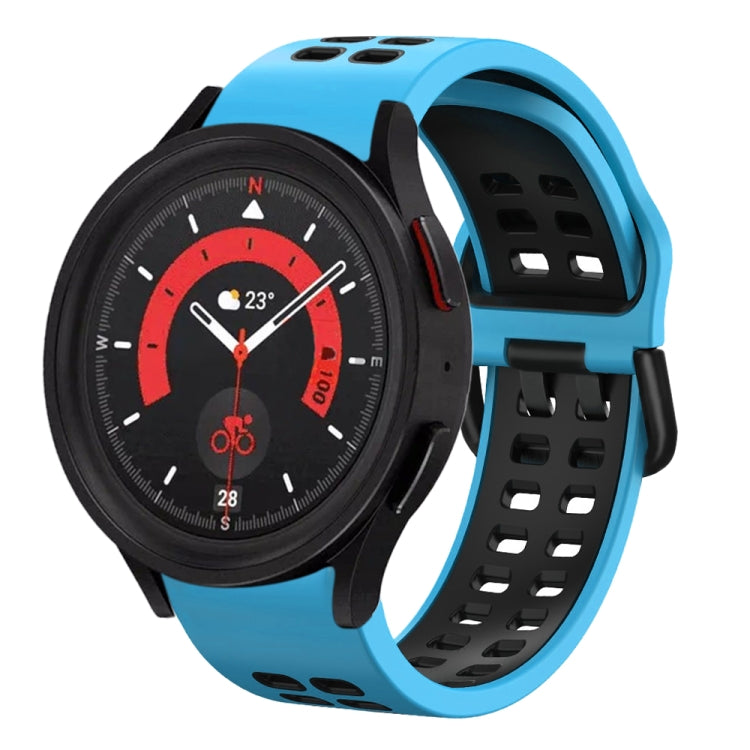 20mm Breathable Two-Color Silicone Watch Band, For Samsung Galaxy Watch 5  40mm, For Samsung Galaxy Watch 5  44mm