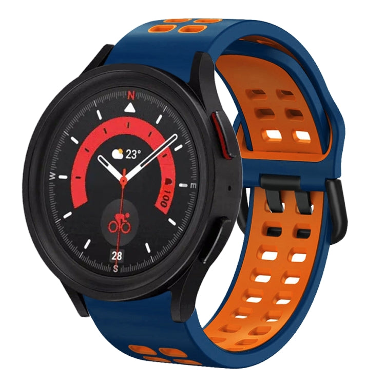 20mm Breathable Two-Color Silicone Watch Band, For Samsung Galaxy Watch 5  40mm, For Samsung Galaxy Watch 5  44mm