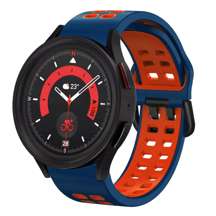 20mm Breathable Two-Color Silicone Watch Band, For Samsung Galaxy Watch 5  40mm, For Samsung Galaxy Watch 5  44mm