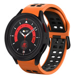 20mm Breathable Two-Color Silicone Watch Band, For Samsung Galaxy Watch 5  40mm, For Samsung Galaxy Watch 5  44mm