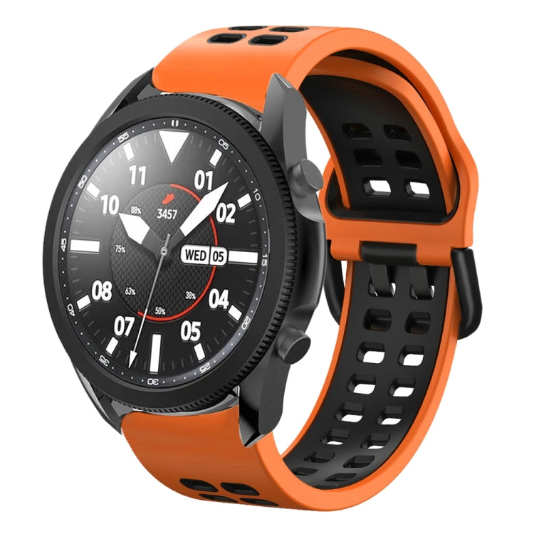 20mm Breathable Two-Color Silicone Watch Band, For Samsung Galaxy Watch 5 Pro  45mm, For Samsung Galaxy Watch 4 40mm