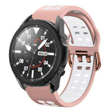 20mm Breathable Two-Color Silicone Watch Band, For Samsung Galaxy Watch 5 Pro  45mm, For Samsung Galaxy Watch 4 40mm